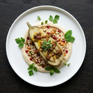 Orientalisch geschmorte Aubergine