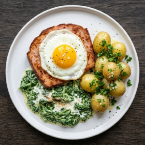 Fleischkäse mit Spiegelei