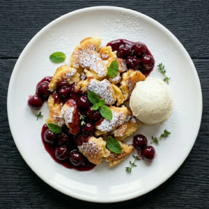 Kaiserschmarrn mit Vanilleeis