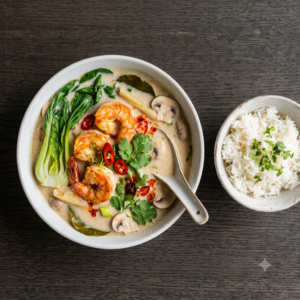 Tom Kha Suppe mit Garnelen