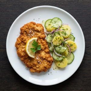 Schnitzel mit Kartoffelgurkensalat