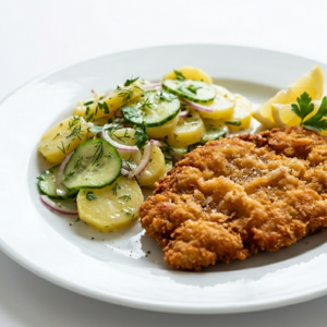 Schnitzel mit Kartoffel - Gurkensalat