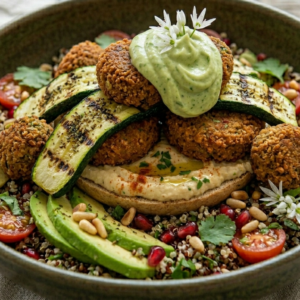 Orientalische Zucchetti mit Falafel