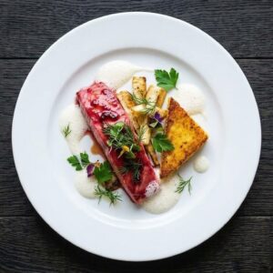 Cranberry Lachs mit Peterliwurzel