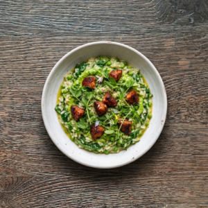 Erbsenrisotto mit Nduja