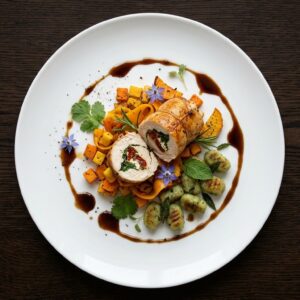 Poulet Involtini mit Kürbis