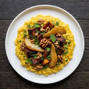 Safranrisotto mit Kürbis